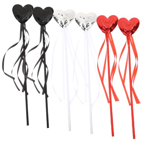 SOIMISS 6 Stück Teiliges Glitzer Herzform Bunte Fee Stäbe für Party Deko Verkleidung und Bühnenauftritte für Mädchen Kostüme und Festlichkeiten SOIMISS 6 Stück Teiliges Glitzer Herzform Bunte Fee Stäbe für Party Deko Verkleidung und Bühnenauftritte für Mädchen Kostüme und Festlichkeiten von SOIMISS