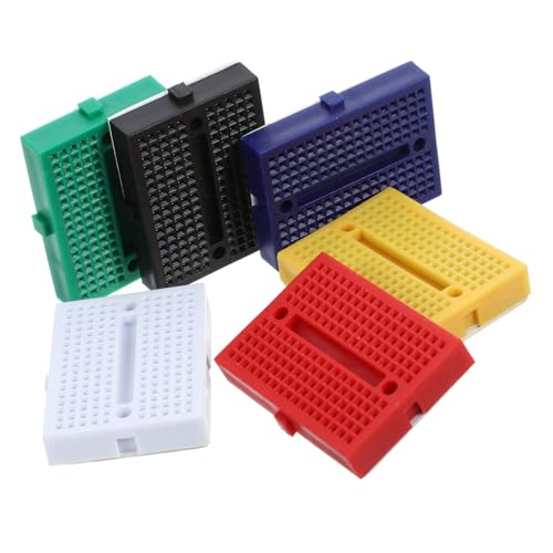 SOIMISS 6 Stück Teiliges Mini Breadboard Lötfrei Kleine Steckplatine für Wissenschaftliche Experimente Farblich Sortiert Langlebig Stabil für Elektronische Schaltkreise von SOIMISS