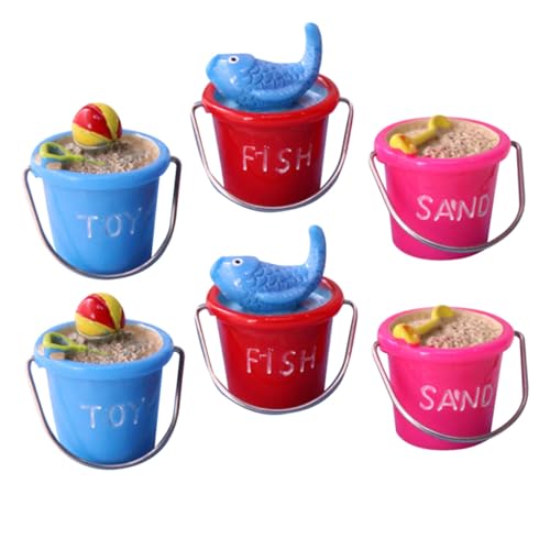 SOIMISS 6 Stück Teiliges Mini Sand Eimer aus Hochwertigem Kunstharz Niedliche Mikro Landschaftsdeko für Sukkulenten Blumentopf und Sandtischmodell Bunte Strand Deko Figuren in Rot Blau SOIMISS 6 Stück Teiliges Mini Sand Eimer aus Hochwertigem Kunstharz Niedliche Mikro Landschaftsdeko für Sukkulenten Blumentopf und Sandtischmodell Bunte Strand Deko Figuren in Rot Blau von SOIMISS