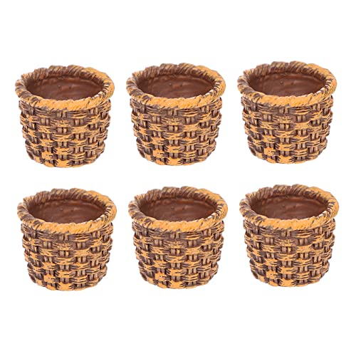 SOIMISS 6 Stück Teiliges Miniatur Harz Rattan Körbe Kleine Aufbewahrungskörbe Mini Hausdekoration Realistische Mikro Landschaft Zubehör Langlebig SOIMISS 6 Stück Teiliges Miniatur Harz Rattan Körbe Kleine Aufbewahrungskörbe Mini Hausdekoration Realistische Mikro Landschaft Zubehör Langlebig von SOIMISS