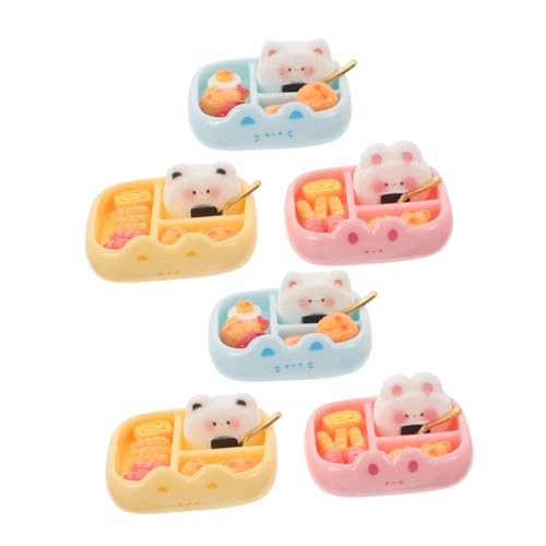 SOIMISS 6 Stück Teiliges Miniatur Japanisches Essensmodell Realistische Miniatur Lunchboxen Detailreiche Resin Dekorationen für Puppenhaus Mikro Szene Gestaltung von SOIMISS