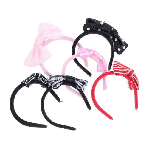 SOIMISS 6 Stück Teiliges Miniatur Puppenhaar mit Schleifen Haarreifen DIY Puppendeko Haaraccessoires für Puppenhaus Vielseitige Miniatur Haarschmuck für Kreative Bastelideen von SOIMISS