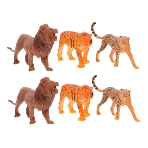 SOIMISS 6 Stück Teiliges Realistisches Dschungel tierfiguren aus Sicherem Kunststoff als Wiederverwendbare Tortendeko für Geburtstagsfeiern und Kindergeburtstage mit Raubkatze Tiger SOIMISS 6 Stück Teiliges Realistisches Dschungel tierfiguren aus Sicherem Kunststoff als Wiederverwendbare Tortendeko für Geburtstagsfeiern und Kindergeburtstage mit Raubkatze Tiger von SOIMISS