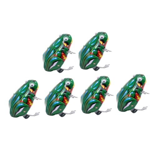 SOIMISS 6 Stück Uhrwerk-Frosch- Party Für Aufzieh Sprungspielzeug Aufziehen Kinderspielzeug Uhrwerk Uhrwerk Federspielzeug Frosch Green Eisen von SOIMISS