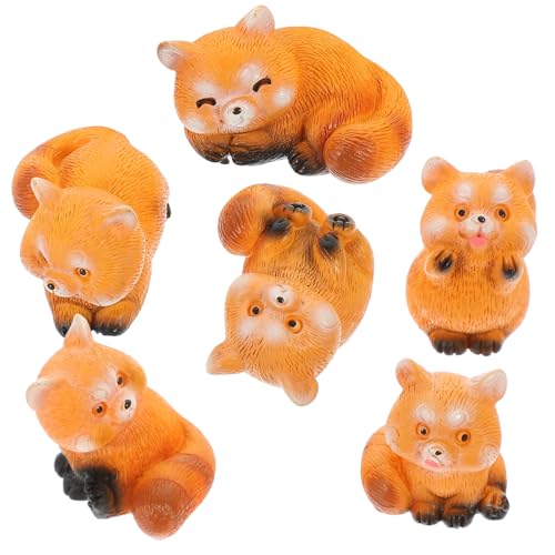 SOIMISS 6 Stück Zug Spielzeugautos Haustier Lebewesen winzig Frosch Animal Figures wohnzimmerdeko gartendeko Panda Kaninchen zubehör Miniaturtierspielzeug kleine Tierfiguren Harz von SOIMISS