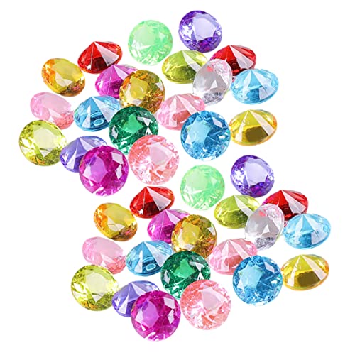 SOIMISS 60 Stück Edelstein-Pool- Schwimmen Wasserspiel gefälscht Kind Edelsteine Juwelen im Schwimmbad sinkendes Poolspielzeug Diving Toy Gemstone Tauchjuwelen Pool-Juwelen Acryl von SOIMISS