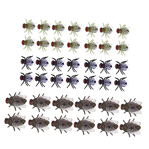 SOIMISS 60 Stück Teiliges Künstlicher Insektenspielzeuge Realistische Fliegen für Halloween Streiche und Partys für Scherzartikel und Dekoration von SOIMISS