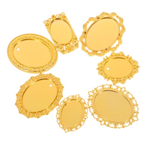 SOIMISS 7 Stück Teiliges Miniatur-bilderrahmen Gold Vintage Oval Metallrahmen für Puppenhaus Dekoration und Kreative DIY-projekte Filigrane Kleine Rahmen für Tisch Wanddisplay von SOIMISS