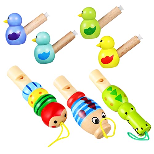 SOIMISS 7 Stück pfeifen Pfeifspielzeug für Musikalisches kinderinstrumente musikinstrumente Babygeschenk mit Musikpfeifen hölzern von SOIMISS