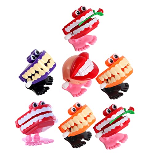 SOIMISS 7 Teiliges Oralschmuck Zahnspielzeug Walking Party Aufziehzähne Lustige Zähne Aufziehspielzeug Zahnklappern Aufziehspielzeug Zahndekorationen Klapperzähne Streich von SOIMISS
