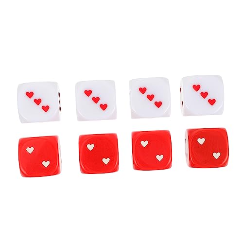 SOIMISS 8 Stück Liebe Würfelspielzeug Großes Herz Herzen Thematisiert Partygeschenke Für Denkspiele Herz Neuartige Requisiten Würfelspielspielzeug Acryl Transparent von SOIMISS