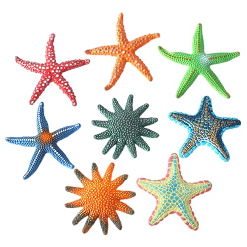 SOIMISS 8 Stück Teiliges Bunte Meerestern Dekofiguren für Aquarium Pool Strand Realistische Unterwasserfiguren aus Sicherem Material Glatte Oberfläche für Schwimmbecken und Bastelprojekte von SOIMISS