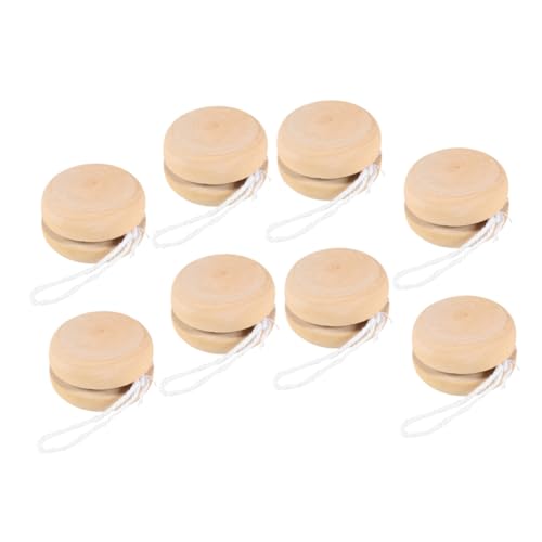 SOIMISS 8 Stück Teiliges DIY Holz Yo yo Balls Sichere Langlebige Malspielzeuge für Fördert Kognitive Fähigkeiten und Kreativität als Bastel Dekorationsspielzeug für Zuhause und Feste von SOIMISS