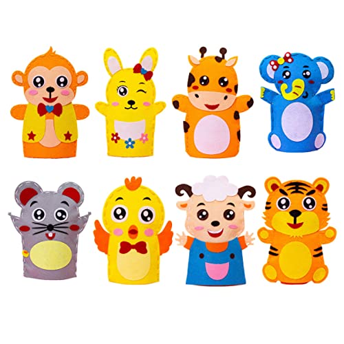 SOIMISS 8 Stück Teiliges Handpuppen DIY Materialset für Kreative Cartoon Nähmaterialien Fantasie und Eltern Junge Mädchen Interaktion Sicher und Farbenfroh von SOIMISS