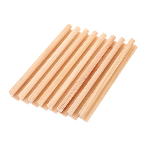 SOIMISS 8 Stück Teiliges Holz Domino Tabletts Langlebige Glatte Holzständer für Domino Racks und Buchstaben Display Multifunktionale DIY Basen für Spiele und Bastelholz Zubehör von SOIMISS