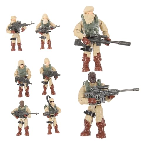 SOIMISS 8 Stück Teiliges Mini Soldatenfiguren Bewegliche Modelle aus Geruchlosem Kunststoff Realistische Miniatur Spielfiguren für Sandtisch Dekoration für Jungen und Sammler von SOIMISS