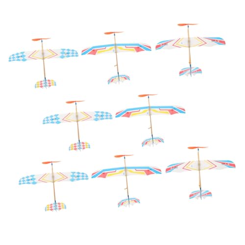SOIMISS 8 Stück Teiliges Outdoor Gleiter Flugzeug Modell Handgemachte Kleine Gleitflugzeuge Wiederverwendbare Gummiband Angetriebene Segelflugzeuge für Leicht und Einfach zu Montieren SOIMISS 8 Stück Teiliges Outdoor Gleiter Flugzeug Modell Handgemachte Kleine Gleitflugzeuge Wiederverwendbare Gummiband Angetriebene Segelflugzeuge für Leicht und Einfach zu Montieren von SOIMISS