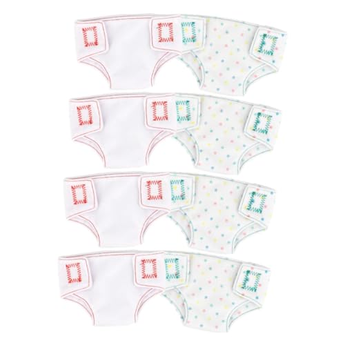 SOIMISS 8 Stück Teiliges Puppenunterwäsche aus Waschbarem Verstellbare und Niedliche Stoffwindeln für Spielpuppen für DIY und Puppenkleidung Zubehör von SOIMISS
