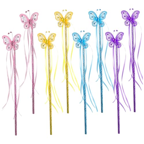 SOIMISS 8 Stück Zauberstab Feenstab Schmetterling Flügel Gastgeschenke Für Mädchen Für Gold Mädchen Halloween Spielzeuge Mädchen Fee Stock Plastik von SOIMISS