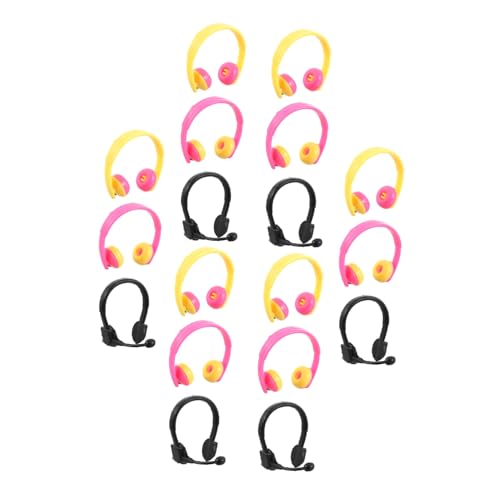 SOIMISS 80 Stück Teiliges Puppen Headset Miniatur Sonnenbrillen und Kopfhörer Mix Realistische Puppenzubehör Dekoration für DIY Puppenhaus Bunte Sonnenbrillen Schwarze Headsets Modisch von SOIMISS