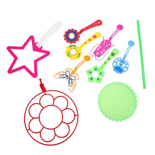 SOIMISS 9 Stück Teiliges Buntes Seifenblasenstäbe Set aus Sicherem Kunststoff Tablett für Seifenblasenlösung für Kindergeburtstage Outdoor Spiele und Bunte Bubble Partyspaß von SOIMISS