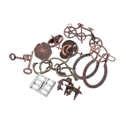 SOIMISS 9 Stück Teiliges Metalldenkspiel Luban Lock Kognitives Geduldsspiel für Erwachsene Fördert Kreativität und Logisches Denken Stressabbau für Familie und Freunde von SOIMISS