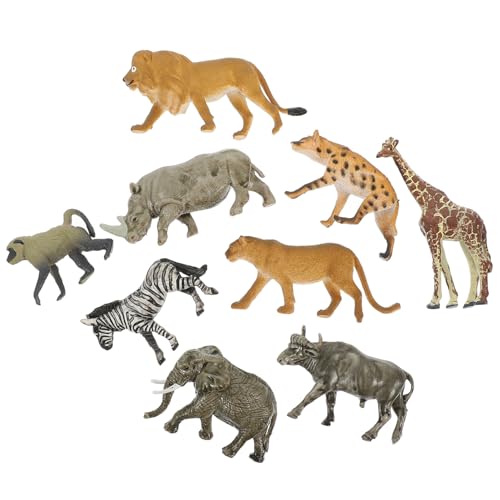 SOIMISS 9 Stück Teiliges Simulierte Wildtiere Figuren für Realistische Tiermodelle für Dekoration Lernspielzeug Geeignet für Zuhause und Garten von SOIMISS