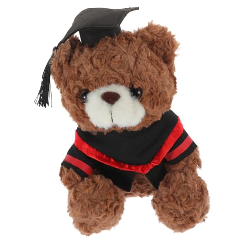 SOIMISS Abschluss Bär Plüsch Kuscheltier mit Doktorhut Kreatives zur Graduation Süßes Plüschtier für Graduierte Dekoration für Schlafzimmer und Wohnzimmer von SOIMISS