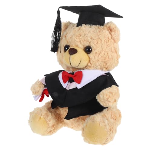 SOIMISS Arztanzugbär Puppe Plüschbären Abschluss Bär Ausgestopftes Bären-plüschtier Plüsch-abschlussbär Gefüllter Plüschbär Plüsch-Grad-bär Abschluss-stofftier Pp Baumwolle Black von SOIMISS