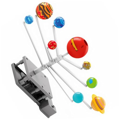 SOIMISS Astronomisches Planetenmodell Bausatz für Rotierendes Solar System Langlebiges Kunststoffmaterial Pädagogisches Wissenschaftsspielzeug für Spielerisches Lernen und Zufällige Farbe von SOIMISS