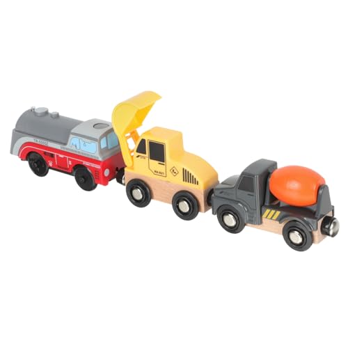SOIMISS Baustellenfahrzeug Set Kleine Straßenrettungs LKW Modelle Bunte Elektrische Eisenbahn Kompatibel mit Thomas Schienenspielzeug Fördert Hand Auge Koordination und Logisches Denken von SOIMISS