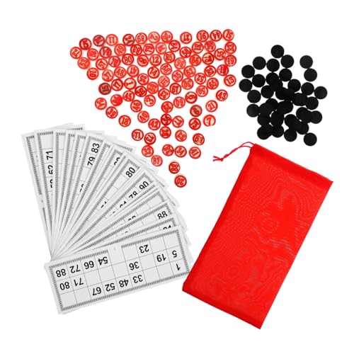 SOIMISS Bingo Spielset aus Holz Vintage Partyspiel mit Langlebigen Holzspielsteinen Tragbar und Strategisch Klassisches Gesellschaftsspiel für Familie und Freunde SOIMISS Bingo Spielset aus Holz Vintage Partyspiel mit Langlebigen Holzspielsteinen Tragbar und Strategisch Klassisches Gesellschaftsspiel für Familie und Freunde von SOIMISS