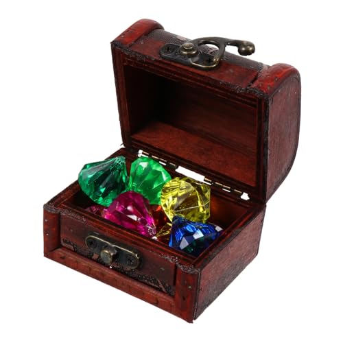 SOIMISS Bunte Acryl Edelsteine Teilig mit Schatzkiste DIY Schmuck Zubehör für Pool und Strandparty Sensorisches Dekoration von SOIMISS