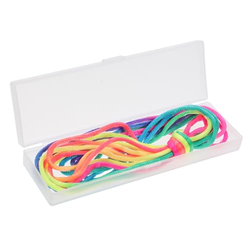SOIMISS Bunte Fingerseile mit Aufbewahrungsbox Interaktives Cats Cradle für Feinmotorik Konzentration und Kreative Teamspiele Geeignet für Jungen und Mädchen von SOIMISS