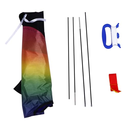 SOIMISS Bunter Dreieckiger Drachen mit Langem Schweif Leicht Fliegendes Outdoor für Jungen und Mädchen Robustes Design zu Weihnachten und Geburtstag von SOIMISS