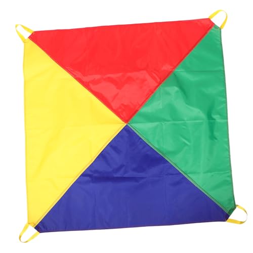 SOIMISS Bunter Regenbogen Fallschirm für Leichtes Outdoor für Kleinkinder Kooperatives Gruppenspiel Kindergarten Fördert Motorische Fähigkeiten und Sensorische Integration von SOIMISS