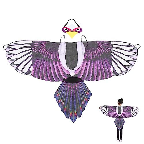 SOIMISS Cosplay Adlerflügel Set Realistische Bühnen Requisite Leichter Bequemer Modisches Design für Jungen Halloween Party Kostüm und Aufführung von SOIMISS