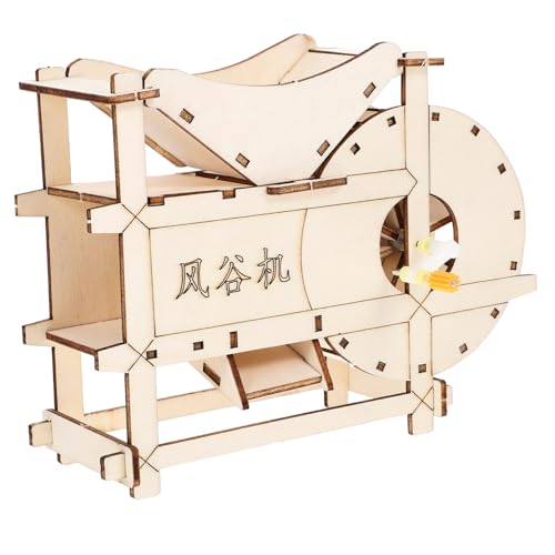 SOIMISS DIY Handkurbel Dreschmaschine Modell Experimentierset für Lehrreiche Landwirtschaftliche Materialien Kreatives Basteln und Windkraft Erleben von SOIMISS