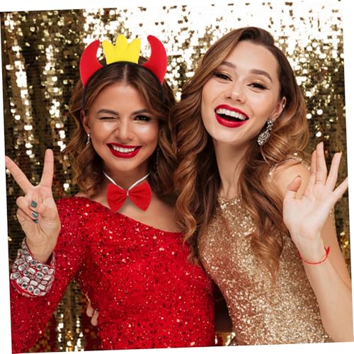 SOIMISS Dämonen Hörner Stirnband Set mit Fliege und Robustes Cosplay Zubehör für Halloween Karneval Fasching Kostüm Vielseitig Kombinierbar Einzigartiges Design für Erwachsene SOIMISS Dämonen Hörner Stirnband Set mit Fliege und Robustes Cosplay Zubehör für Halloween Karneval Fasching Kostüm Vielseitig Kombinierbar Einzigartiges Design für Erwachsene von SOIMISS