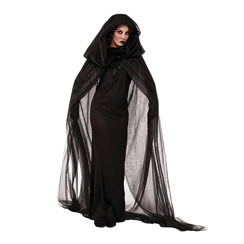 SOIMISS Damen Halloween Hexenkleid Kostü Für Cosplay Schwarzes Netzmaterial Langes Kleid Größe XXL Elegantes Sorceress Design Perfekt Für Fasching Und Halloween SOIMISS Damen Halloween Hexenkleid Kostü Für Cosplay Schwarzes Netzmaterial Langes Kleid Größe XXL Elegantes Sorceress Design Perfekt Für Fasching Und Halloween von SOIMISS