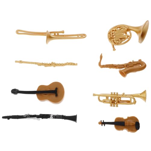 SOIMISS Delikates Miniatur Instrument Set Musikinstrumente Modellset Puppenhaus Dekoration Verschleißfest Sammlerstück Musikliebhaber von SOIMISS
