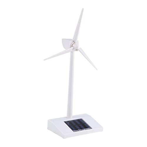 SOIMISS Desktop Windmühlenmodell aus Abs Solarbetriebene Turbine für Bildung und Spaß für Büro und Zuhause Einfach Zusammenzubauen ohne Kleber oder Batterie von SOIMISS