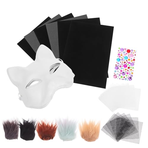 SOIMISS Diy Katzenmaske Set Unbemalte Tiermaske für Maskerade und Cosplay Bequem und Anpassbar aus Papier für Partys und Kreative Events Dekorativer Elemente für Designs SOIMISS Diy Katzenmaske Set Unbemalte Tiermaske für Maskerade und Cosplay Bequem und Anpassbar aus Papier für Partys und Kreative Events Dekorativer Elemente für Designs von SOIMISS