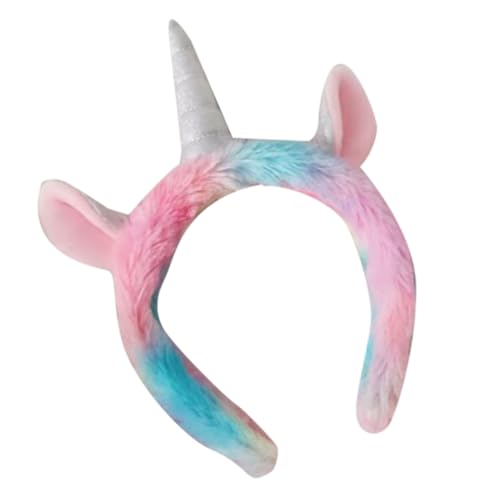 SOIMISS Einhorn Haarschmuck für Partys Plüsch Haarband Einhorn Form Langlebig Bequem für Geburtstagsfeiern Karneval und Maskeraden von SOIMISS