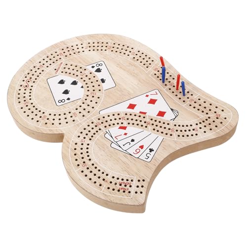 SOIMISS Einzigartiges Cribbage Brettspiel Set Zahlen Messskala Kompaktes Tragbares Doppelspiel mit Premium Handwerkskunst für Reise und Freizeit von SOIMISS