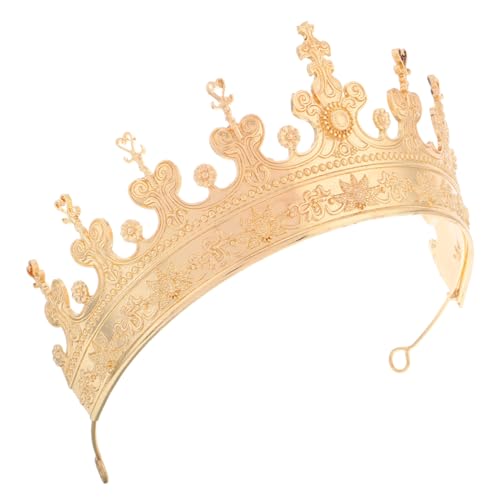 SOIMISS Elegante Herren Königskrone Goldener Haarschmuck für Mittelalterliche Kostümpartys Geburtstage Halloween und Prom Verstellbare Party Favor Krone für Herren und Cosplay von SOIMISS