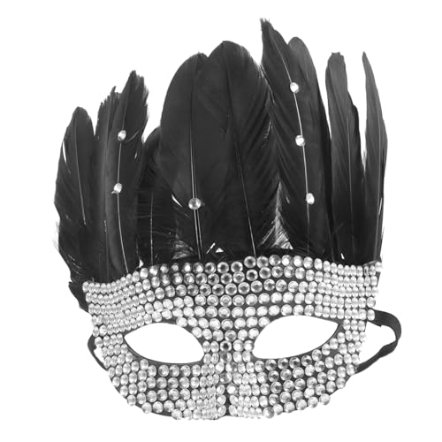 SOIMISS Vintage Maske Venezianisch Feder Und Strass Maske Für Damen Halbgesichtsmaske Für Halloween Karneval Und Kostümpartys Elegante Venezianische Maske Für Frauen Party Maske Mit Verzierung SOIMISS Vintage Maske Venezianisch Feder Und Strass Maske Für Damen Halbgesichtsmaske Für Halloween Karneval Und Kostümpartys Elegante Venezianische Maske Für Frauen Party Maske Mit Verzierung von SOIMISS