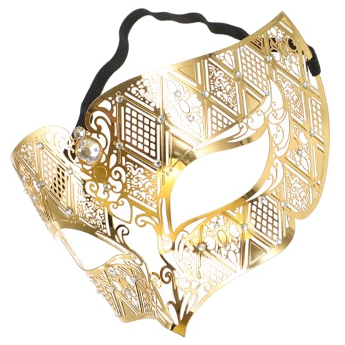 SOIMISS Maske Damen Maske Maskenball Damen Goldene Halbmaske Aus Mit Strasssteinen Für Damen Und Herren Maskerade Karneval Cosplay Kostümparty Deko von SOIMISS