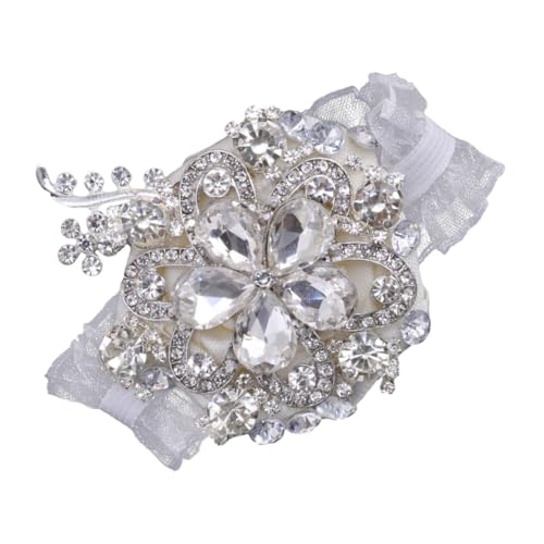 SOIMISS Elegantes Perlen und Armband Corsage Elastisches Seidenblumen Handgelenkband für Brautjungfern Mutter der Braut Stilvolles Accessoire für Hochzeiten Empfänge und Festliche Anlässe von SOIMISS