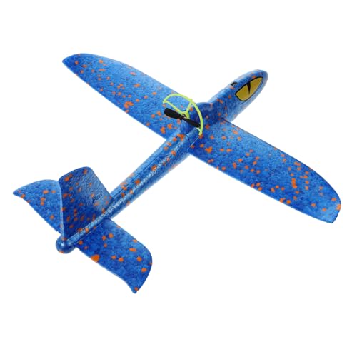 SOIMISS Elektrischer Handwurf Flugzeug für Wiederaufladbarer DIY Schaumstoff Gleiter Blau Leicht Zusammenbaubar für Outdoor Spiele Party und Familienaktivitäten von SOIMISS